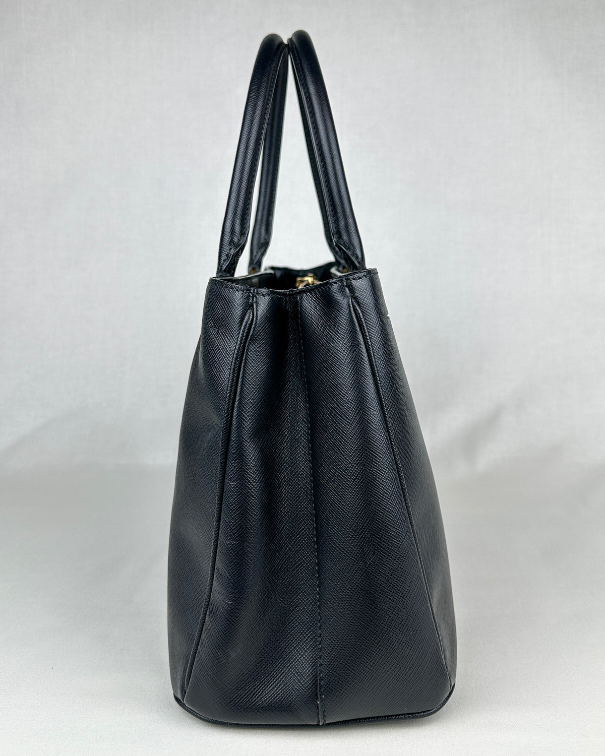 Prada Large Galleria Saffiano Leather Bag – Black
