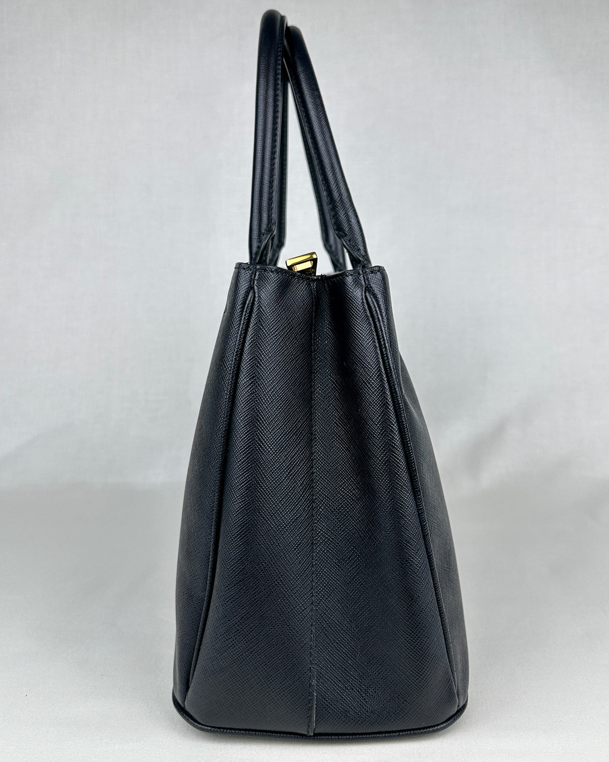Prada Large Galleria Saffiano Leather Bag – Black