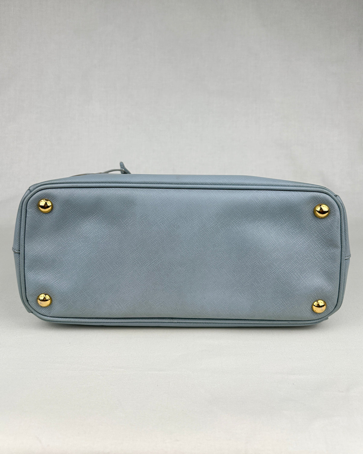Prada Small Double Galleria Saffiano Leather Bag - Blue