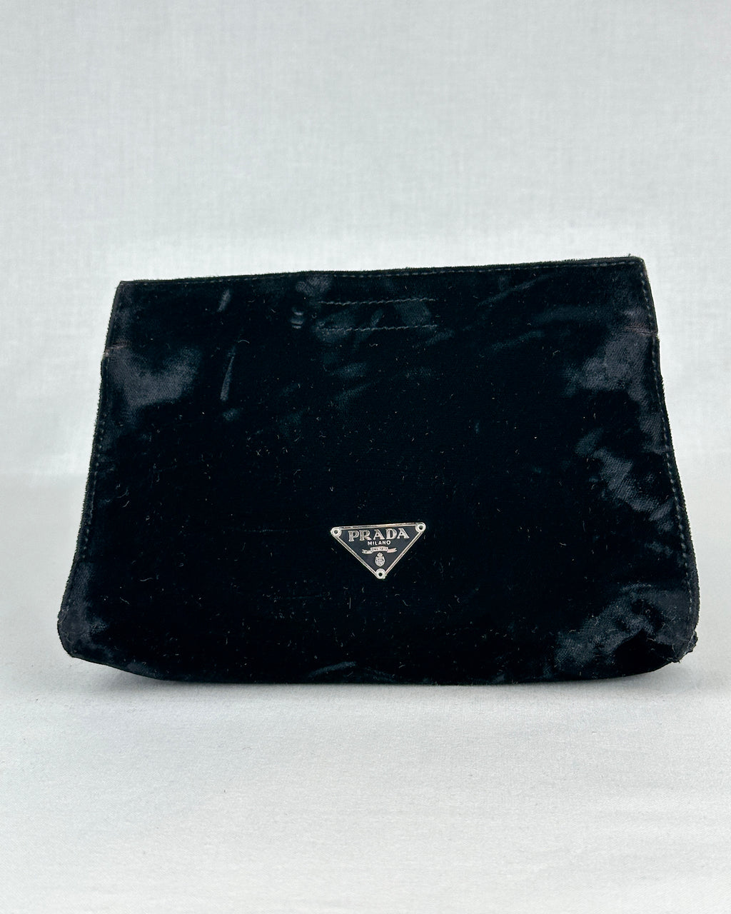 Prada Velluto Velvet Cosmetic Pouch – Black