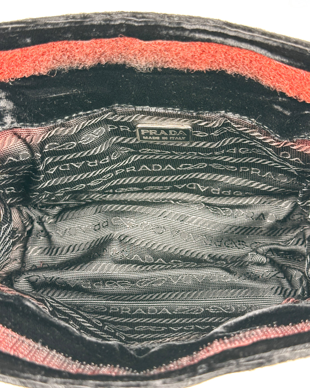 Prada Velluto Velvet Cosmetic Pouch – Black