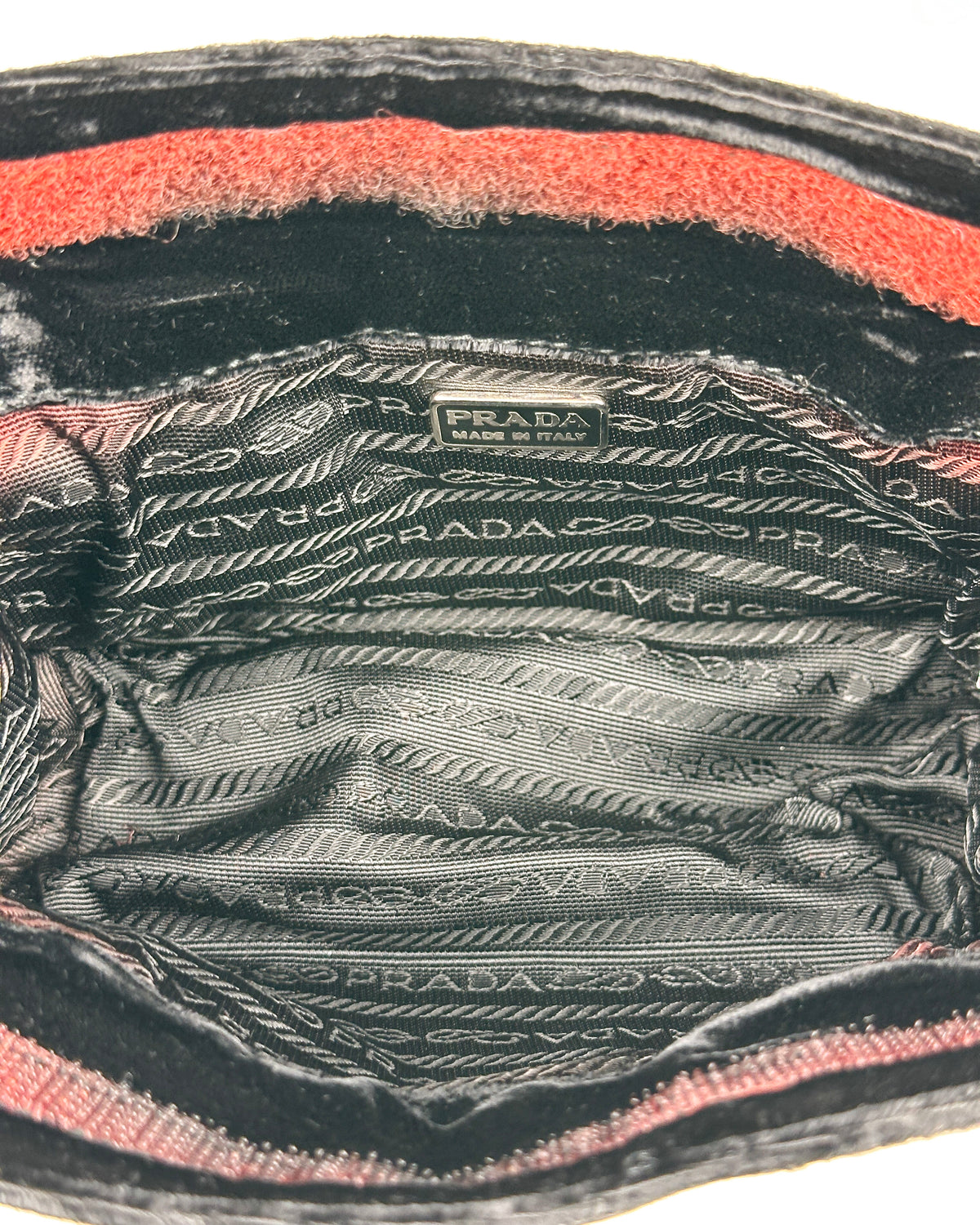 Prada Velluto Velvet Cosmetic Pouch – Black