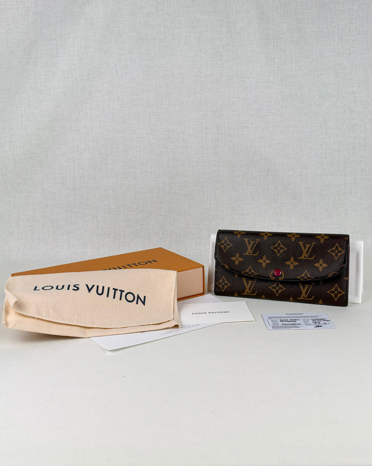 Louis Vuitton Emilie Wallet Monogram Canvas - Fushia interior