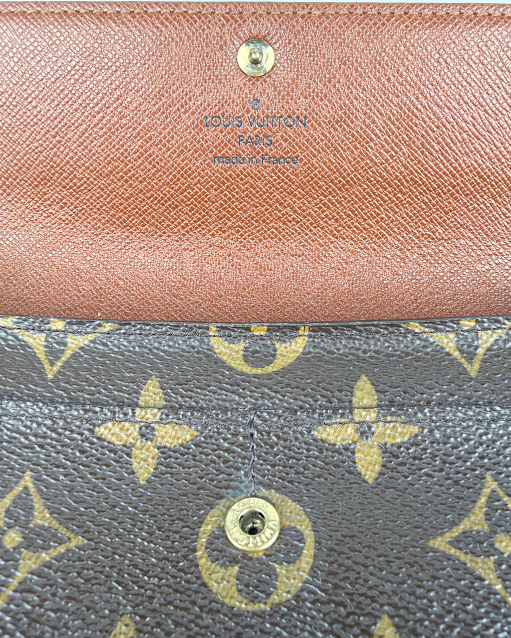 Louis Vuitton Porte-Monnaie Crédit Monogram Canvas Long Wallet