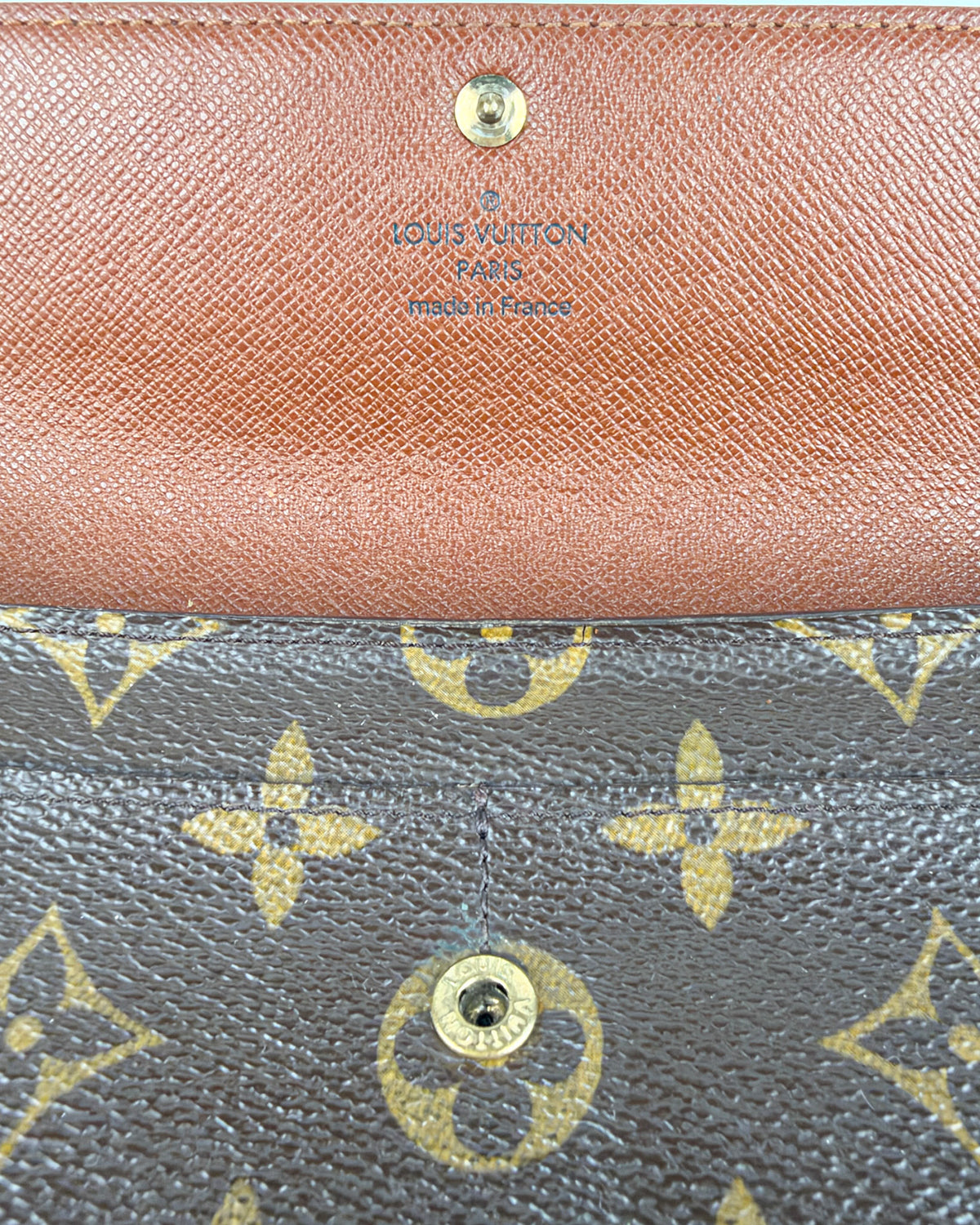 Louis Vuitton Porte-Monnaie Crédit Monogram Canvas Long Wallet