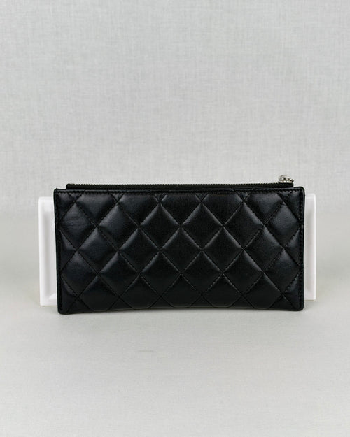 Chanel Matelassé Long Wallet - Black